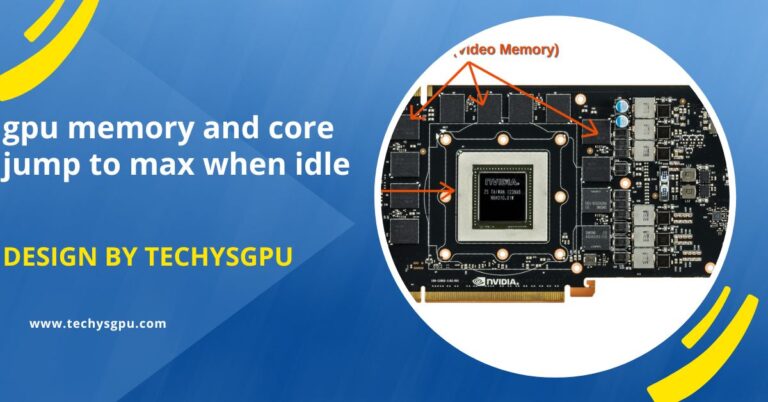 gpu memory and core jump to max when idle