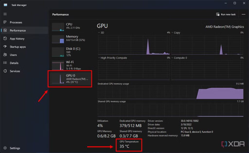 Check GPU Using Task Manager