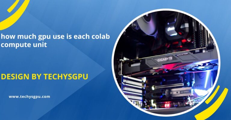 how much gpu use is each colab compute unit